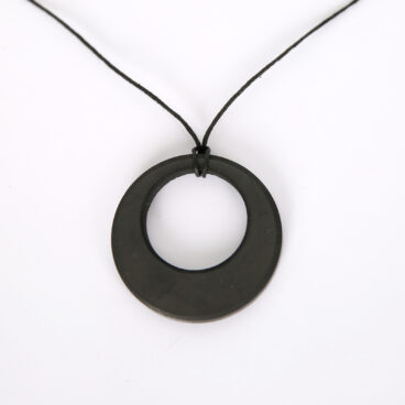 pendentif shungite cercle percé grand modele