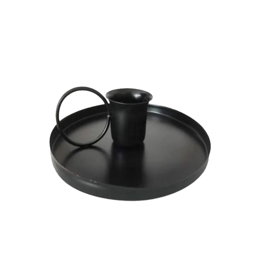 Bougeoir portable acier Noir