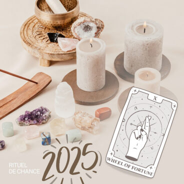 présentation du RITUEL de chance, bougie pierres sel hymalaya