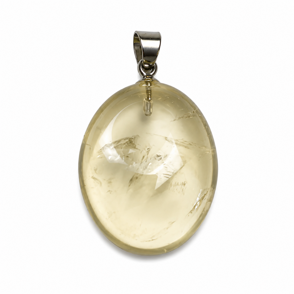 Pendentif citrine naturelle roulée 2,4 cm