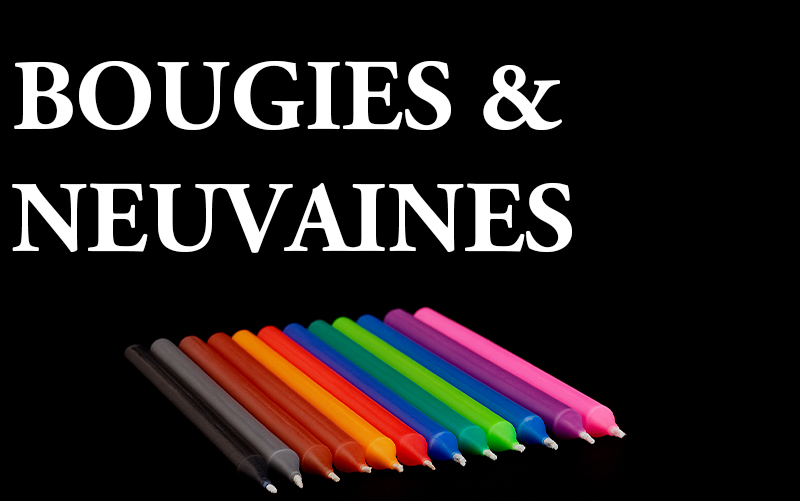Bougies de différentes couleurs de la catégorie Bougies et neuvaines