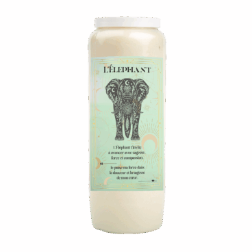 neuvaine éléphant sagesse force bougie neuvaine éléphant compassion animal totem éléphant équilibre bougie ésotérique éléphant stabilité