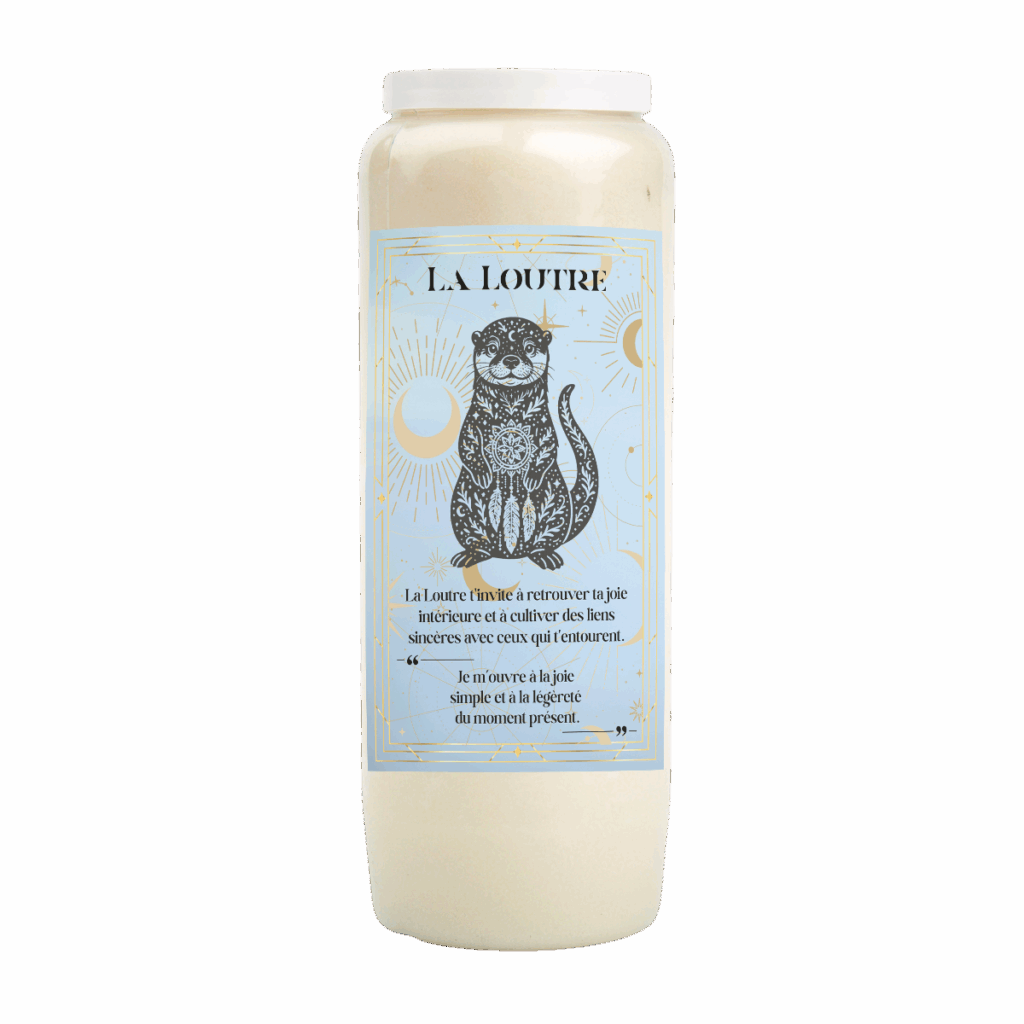 neuvaine loutre joie relations bougie neuvaine loutre légèreté animal totem loutre bonheur bougie ésotérique loutre harmonie