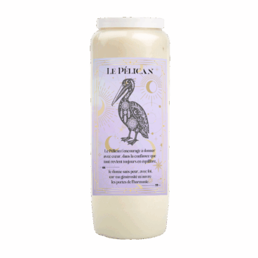 neuvaine pélican générosité harmonie bougie neuvaine pélican équilibre animal totem pélican don de soi bougie ésotérique pélican confiance