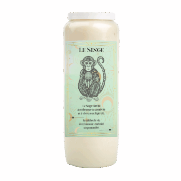 neuvaine singe créativité joie bougie neuvaine singe spontanéité animal totem singe inspiration bougie ésotérique singe énergie positive
