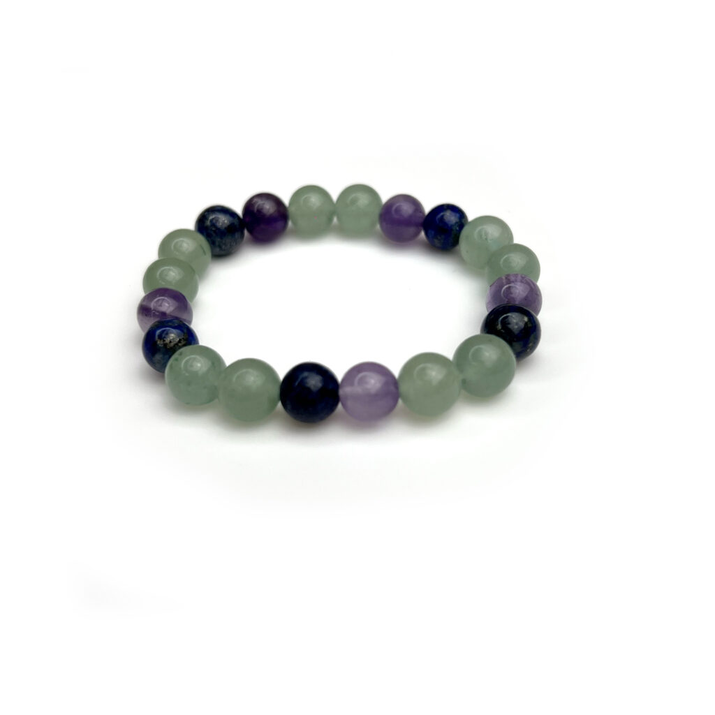 Bracelet Confiance & Protection – Lapis Lazuli, Aventurine & Améthyste