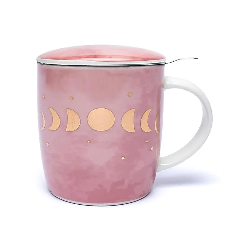 Tasse Phases de Lune en porcelaine Bone China 400 ml avec infuseur complete