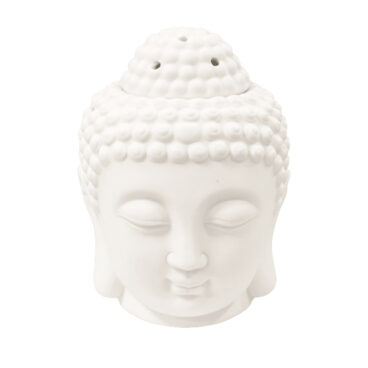 brûleur huile bouddha blanc céramique 14cm