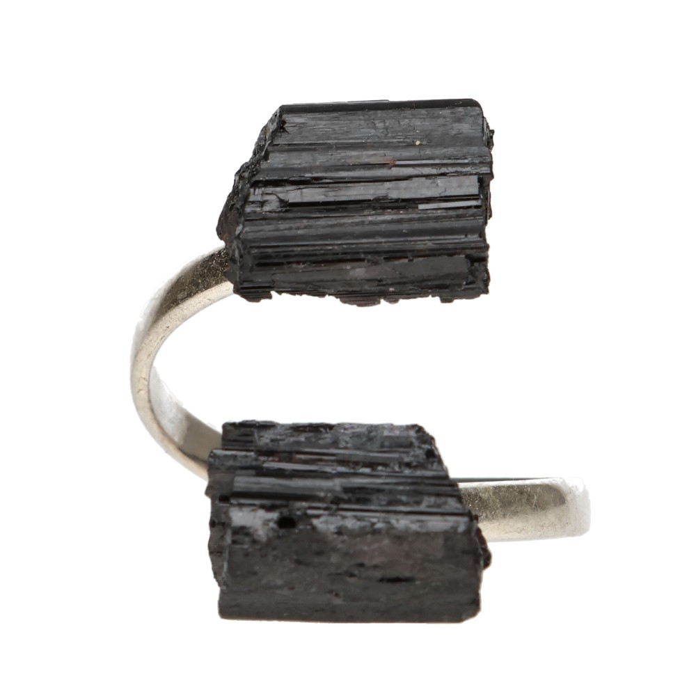 bague tourmaline noire brute bague pierre brute protection bague tourmaline noire réglable bague pierre naturelle ancrage