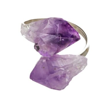 bague améthyste brute bague pierre violette naturelle bague améthyste réglable bague sérénité lithothérapie