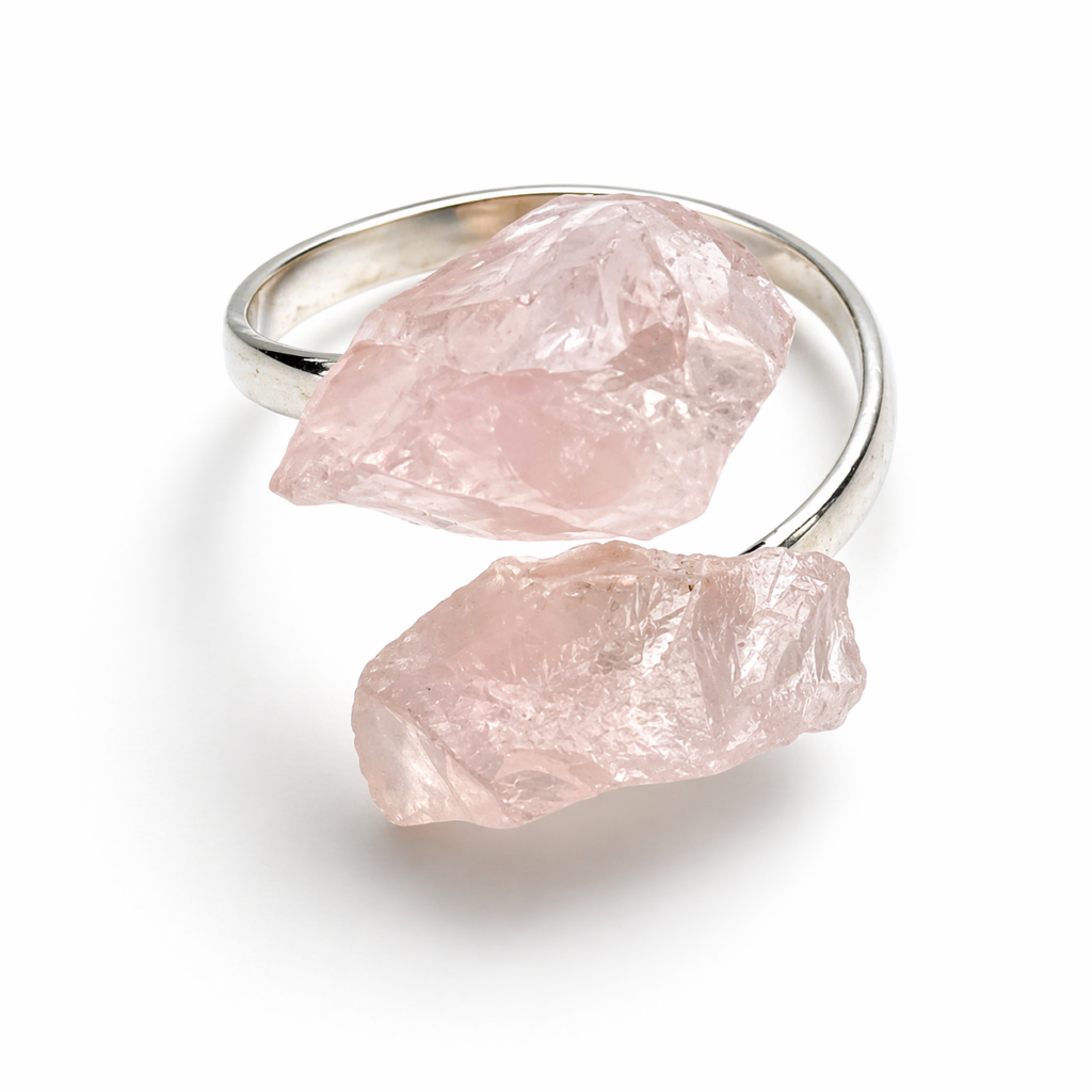 bague quartz rose brute bague amour pierre naturelle bague quartz rose réglable bague lithothérapie amour