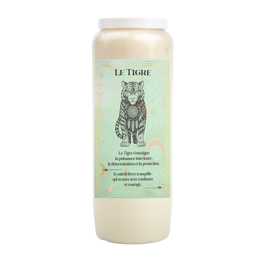 neuvaine tigre puissance protection bougie neuvaine tigre courage animal totem tigre force bougie ésotérique tigre détermination