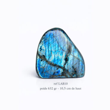 pierre labradorite reflets bleus verts poids 632 gr