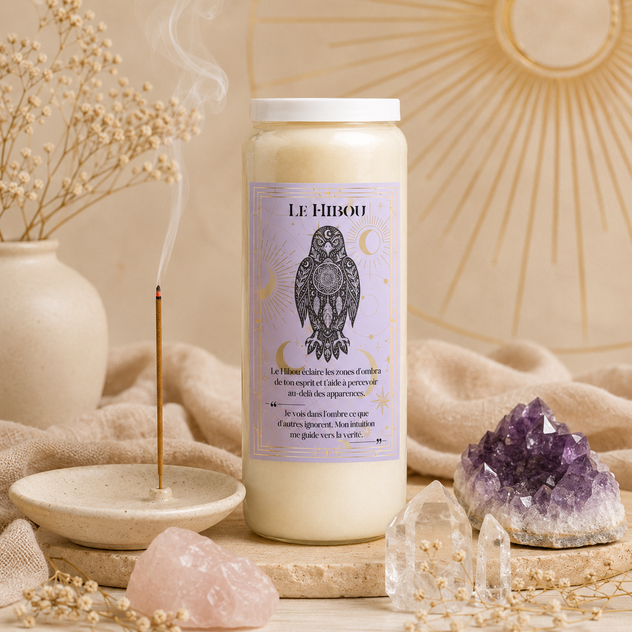 Rituel avec neuvaine Animal Totem, encens et minéraux