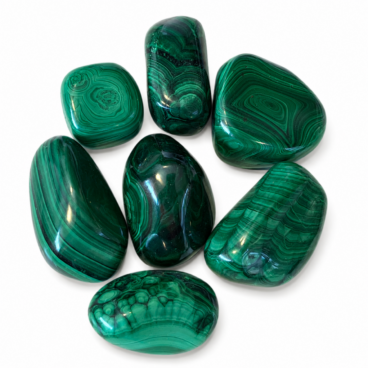 Lot de malachite pierre roulée naturelle du Congo