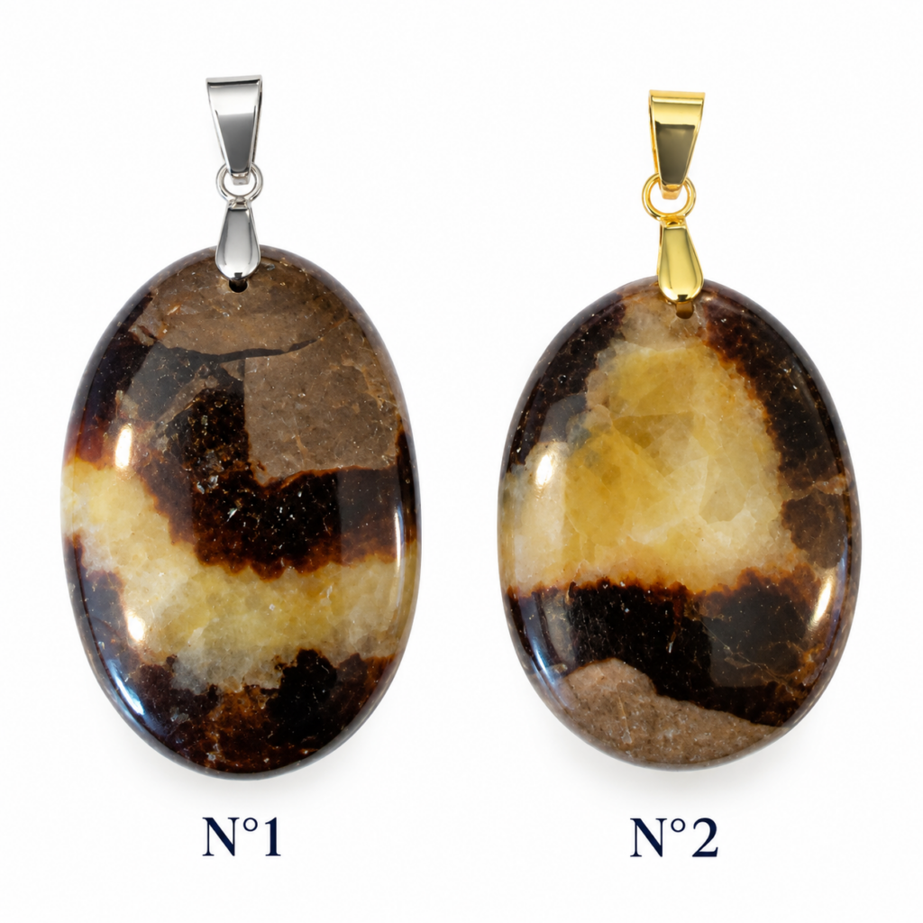 Pendentifs septaria de Madagascar