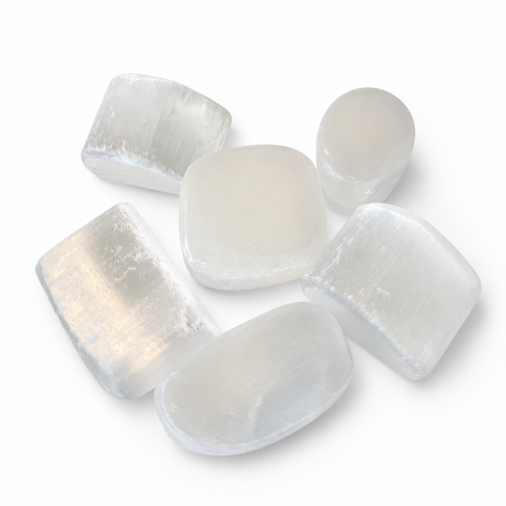 Sélénite naturelle du Maroc 2-3 cm, pierre blanche pour purification symbolique et paix intérieure