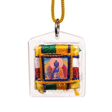 Pendentif amulette Bouddha de Médecine 3 cm pour protection spirituelle et apaisement
