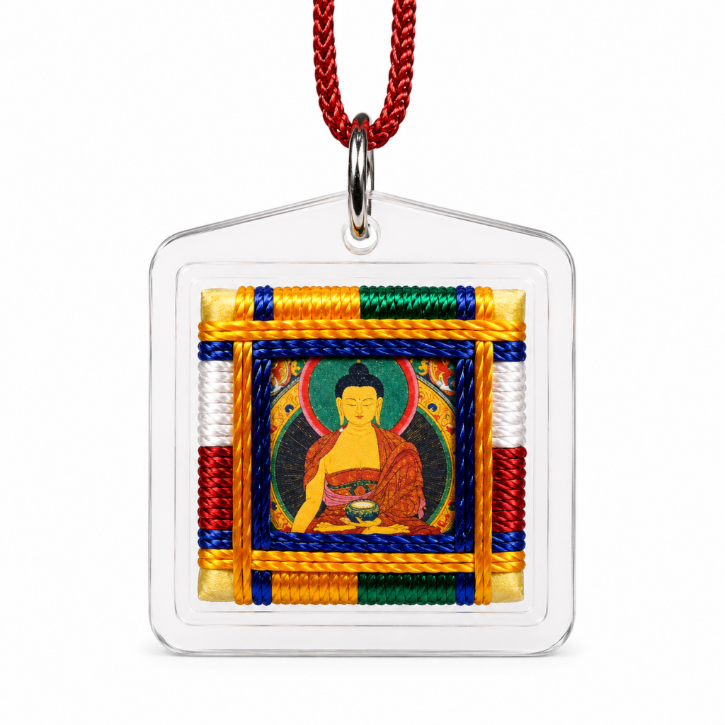 Pendentif amulette de protection Bouddha Shakyamuni pour sagesse et paix intérieure