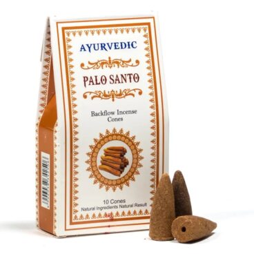 Cônes d’encens Backflow ayurvédiques Palo Santo – boîte de 10