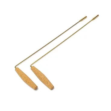 Baguettes de radiesthésie laiton et liège 40 cm paire