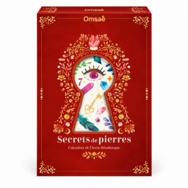 Boîte du Calendrier de l'Avent Secrets de Pierres avec 24 surprises en minéraux naturels